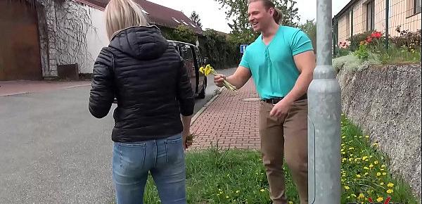 Sexy Teacher Goes From Picking Flowers to Getting Fucked in Public